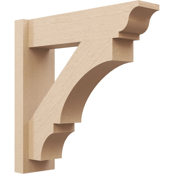 Ekena Millwork 6-in W x 22-in D x 22-in H Balboa Trad Rough Cedar Woodgrain TimberThane Outlooker, Primed Tan OUTUR060X22X22BOA04RCPR - main